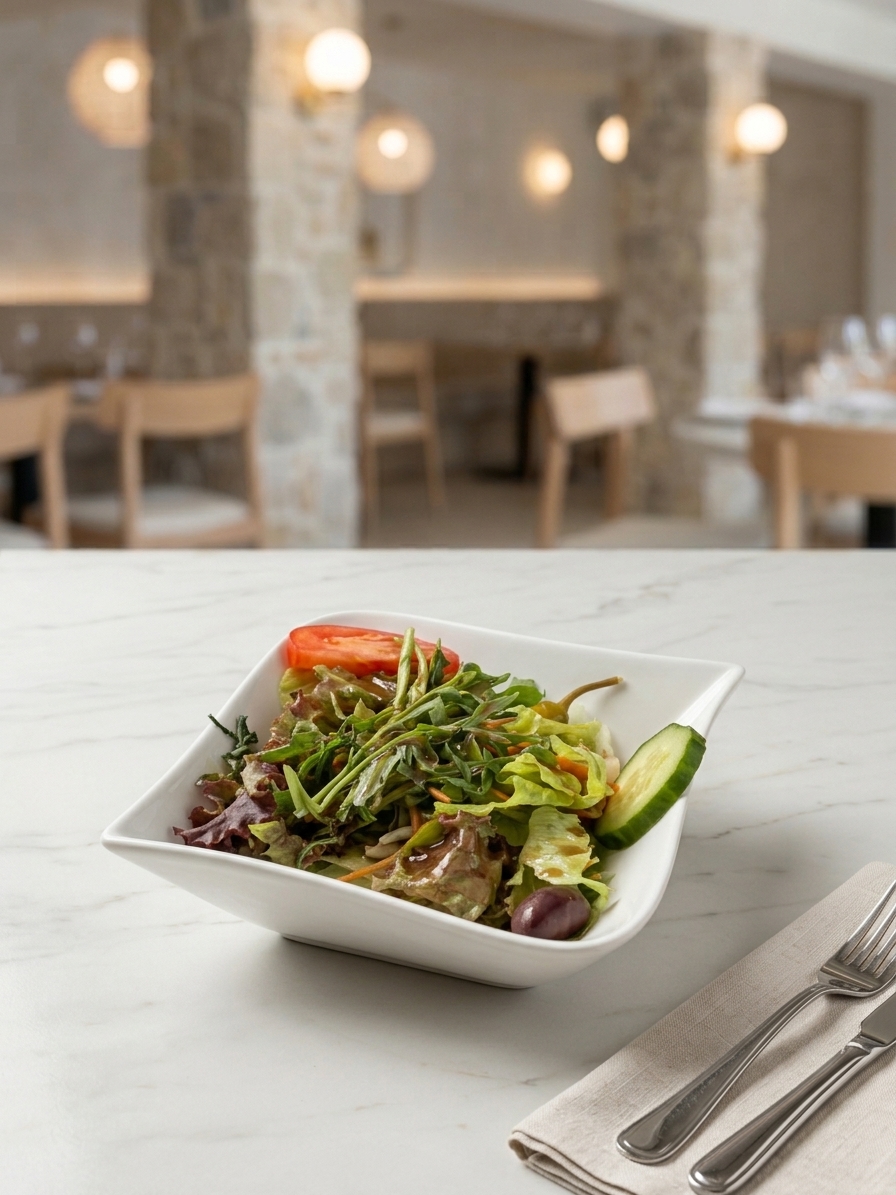 Frischer mediterraner Salat mit Oliven